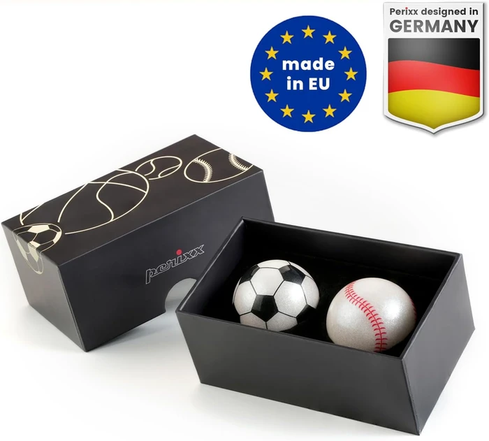 Perixx PERIPRO-303X2F 34mm für Perimice und Logitech M570, Ersatz-Trackball, 1x Baseball, 1x Fußball, 2er-Set