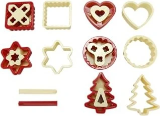 GSD Haushaltsgeräte Linzer-Keks Ausstecher-Set, 12-tlg.