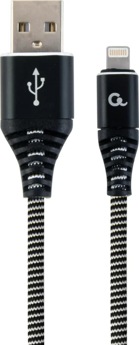 Gembird Premium Cotton Braided Type-C USB Charging And Data Cable 1.0m schwarz