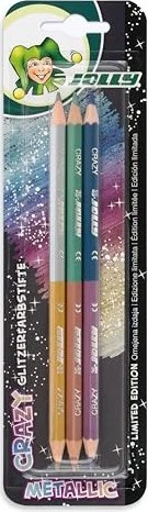Jolly Supersticks Crazy Metallic Buntstift sortiert, 3er-Pack
