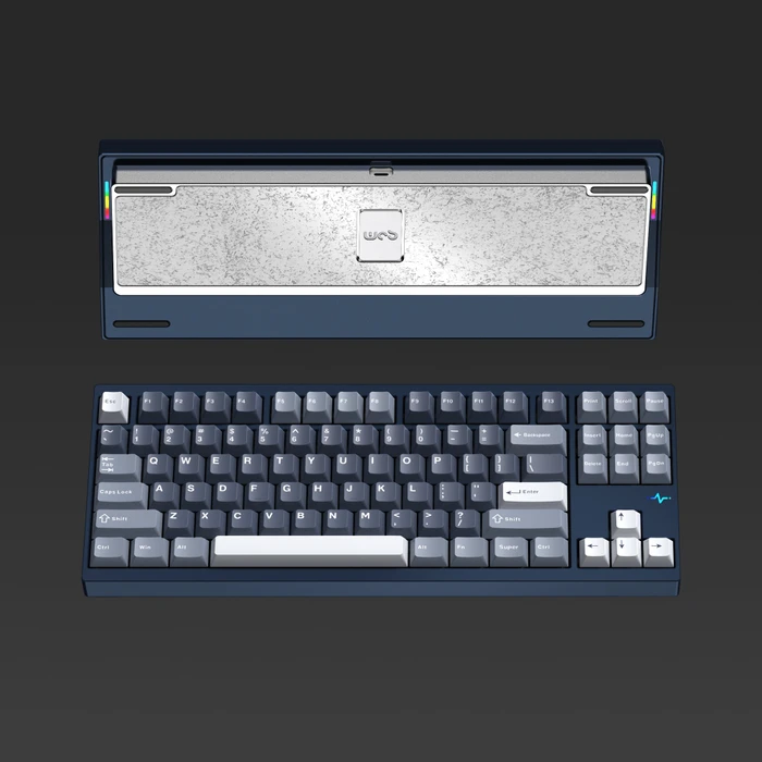Wobkey Crush 80 Reboot Pro, Navy, LEDs RGB, Kailh Cocoa, USB/Bluetooth, US