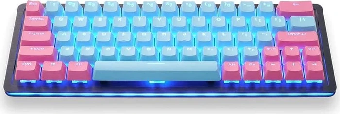 Mountain Mineral Keycap Set, Kunststoff (PBT) Double-Shot, rosa/blau, 113 Tasten (104+9), ANSI-US