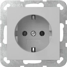 Gira SCHUKO-Steckdose 16 A 250 V Steckklemmen, grau matt