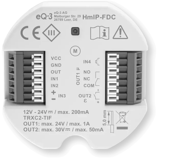 eQ-3 Homematic IP Universal Türöffner Controller, Unterputz, Schaltaktor