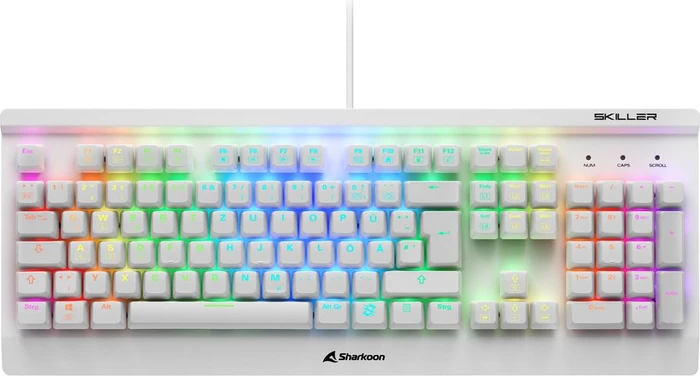 Sharkoon Skiller SGK3, LEDs RGB, White, Kailh BLUE, USB, DE