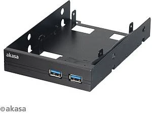 Akasa 3.5" Multifunktionspanel mit SSD/HDD Adapter, USB 3.0