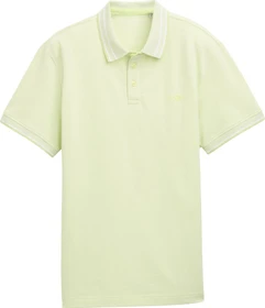 Tom Tailor Piqué mit Stretch Poloshirt kurzarm lime green two tone pique (Herren)
