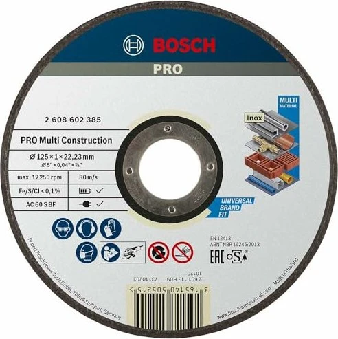 Bosch Professional ACS60VBF Mehrzweck Trennscheibe, 125x1x22.23mm, 1 Stück