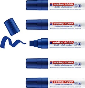 edding 4090 Kreidemarker blau, 5er-Pack