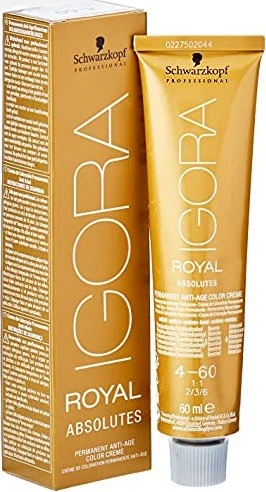 Schwarzkopf Igora Royal Absolutes Anti-Age Haarfarbe 4/60 mittelbraun schoko natur, 60ml
