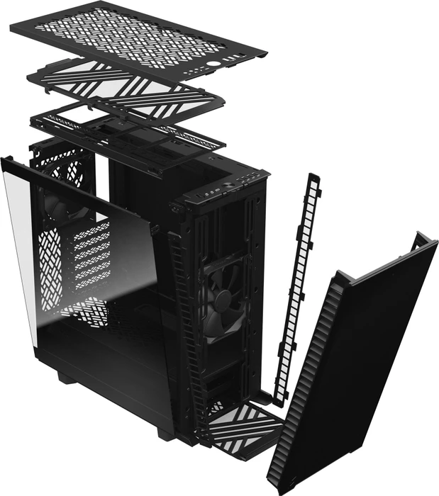 Fractal Design Define 7 Compact Black TG Dark Tint, Glasfenster, schallgedämmt