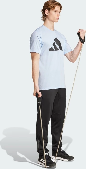 adidas Train Essentials Feelready Logo Funktionsshirt kurzarm glow blue/black (Herren)