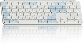 Keychron B6 Pro Ultra-Slim Wireless, Vintageblau, USB/Bluetooth, DE