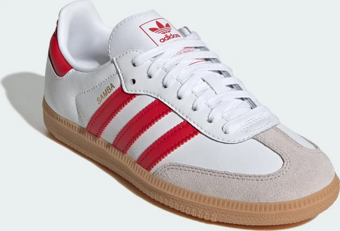 adidas Samba OG cloud white/better scarlet/gum (Junior)