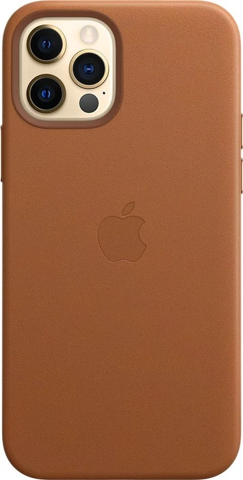 Apple Leder Case mit MagSafe für iPhone 12/12 Pro sattelbraun