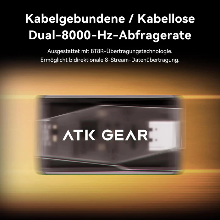 ATK Dragonfly A9 Mini+ 8KHz Wireless Gaming Maus, schwarz, USB