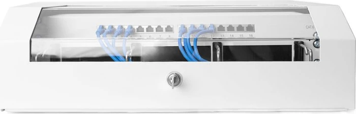 Digitus Professional SoHo-Line Slim Wandschrank 3HE, Sicherheitsglastür, IP2X, 475mm tief