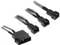 BitFenix Molex auf 3-Pin Adapter, sleeved, 20cm, silber Vorschaubild