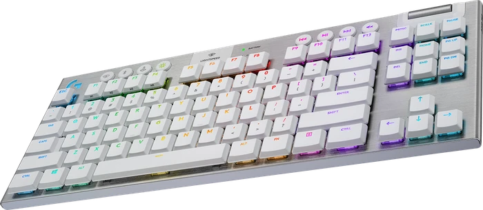 Logitech G915 TKL, LEDs RGB, weiß, GL Tactile, USB/Bluetooth, US