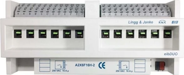 Lingg & Janke KNX Schaltaktor 12-fach, 16A, 12TE REG, Schaltaktor