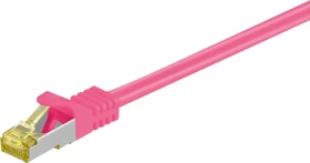 goobay Patchkabel, Cat7/Cat6a, S/FTP, RJ-45/RJ-45, 3m, rosa