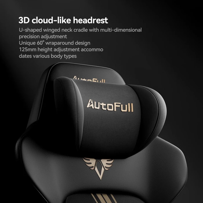 AutoFull M6 Ultra+ 2.0 Shiatsu Massage Gamingstuhl, schwarz/gold