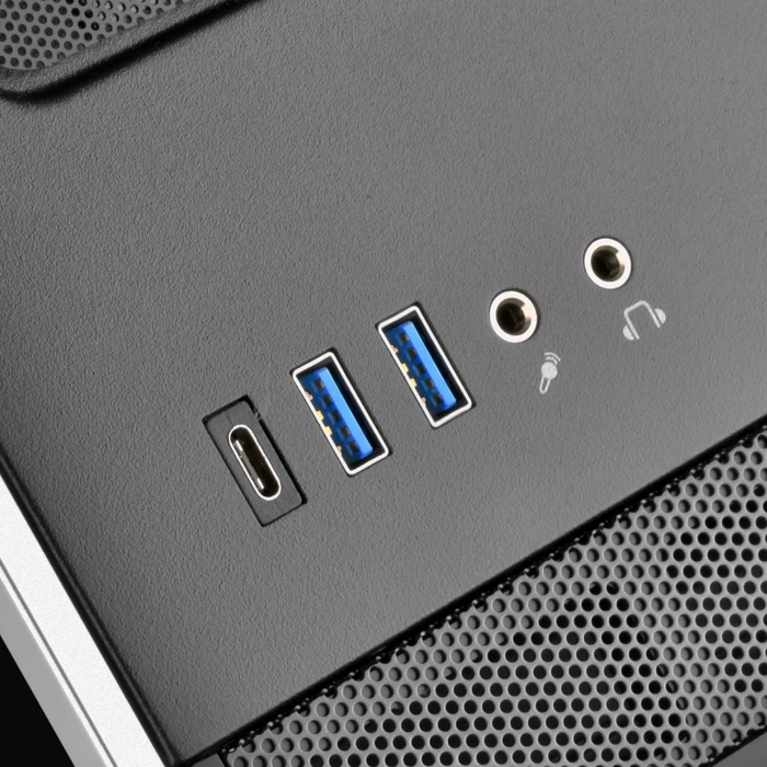 SilverStone Lucid LD01, schwarz/weiß, Glasfenster