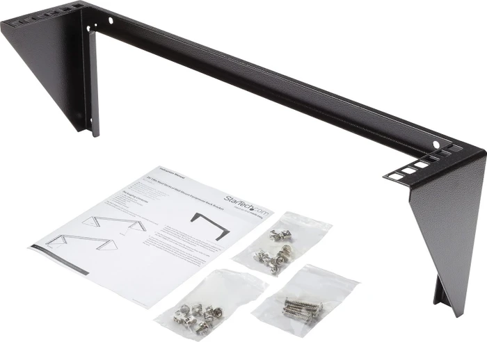 StarTech RK219WALLV, Wandmontage Rack, schwarz, 2HE