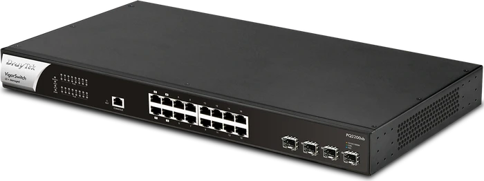 DrayTek VigorSwitch P/PQ Series Rackmount 2.5G Managed Switch, 16x RJ-45, 4x SFP+, 400W PoE++