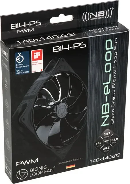 Noiseblocker NB-eLoop B14-PS Black Edition, 140mm, 3er-Pack