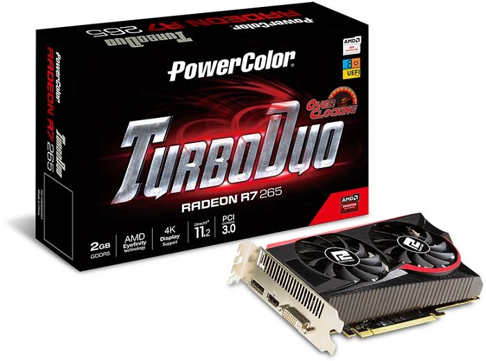 PowerColor Radeon R7 265 TurboDuo OC, 2GB GDDR5, DVI, HDMI, DP