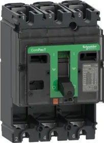 Schneider Electric Kompaktleistungsschalter ComPacT NSX100S Grundschalter 3P 100A 100kA/415V AC, ohne Auslösegerät