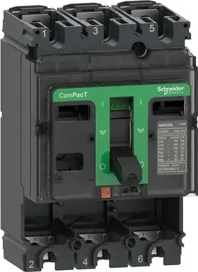 Schneider Electric Kompaktleistungsschalter ComPacT NSX100S Grundschalter 3P 100A 100kA/415V AC, ohne Auslösegerät