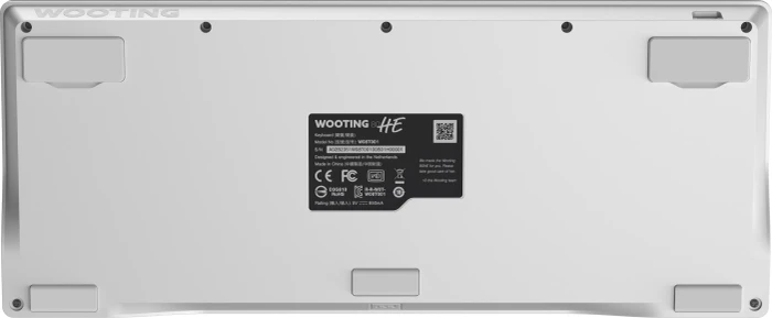 Wooting 80HE, Zink Alloy, weiß, LEDs RGB, Lekker V2 L60 Linear