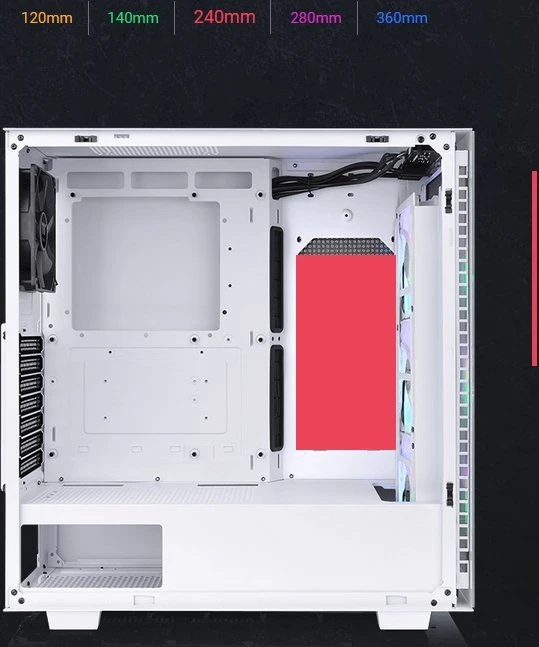 Thermaltake Divider 300 TG ARGB Snow Edition, weiß, Glasfenster