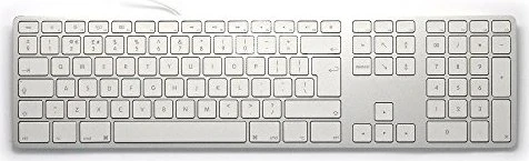 Matias Wired Aluminium Mac Keyboard, silber, USB, UK