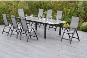 Merxx Carrara Gartenmöbel-Set diamantbraun, 9-tlg.