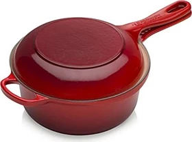 Le Creuset 2in1 Marmitout Gusseisen Bräter 2.3l kirschrot