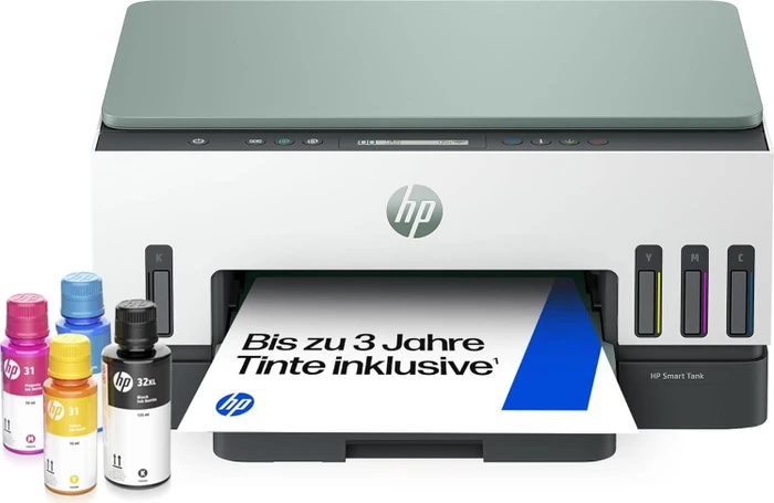 HP Smart Tank 7007 All-in-One blaugrüne Akzente, Tinte, mehrfarbig