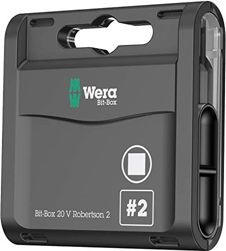 Wera 868/1 V Innenvierkant Bit 1/4", R2x25mm, 20 Stück