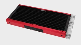 Barrow BarrowCH Chameleon Fish Series Radiator 240, PMMA, blood red, mit Display