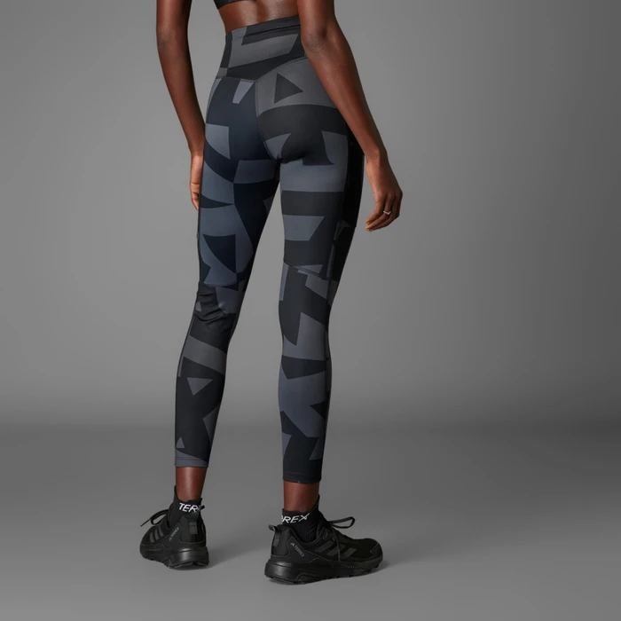 adidas Terrex Multi Printed Laufhose lang carbon/black (Damen)