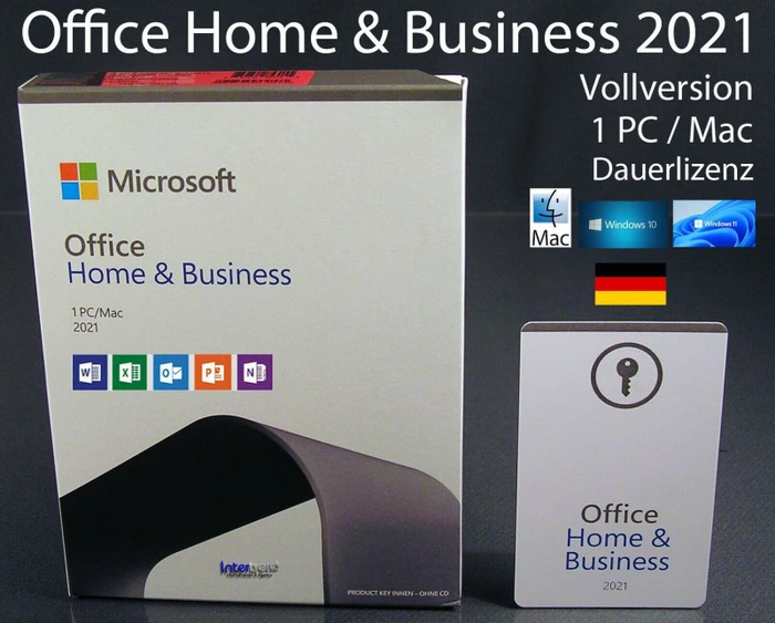 Microsoft Office 2021 Home and Student, PKC (deutsch) (PC/MAC)