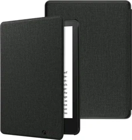 C-Tech Protect Cover für Amazon Kindle Paperwhite (2024)/Colorsoft, Kunstleder, schwarz