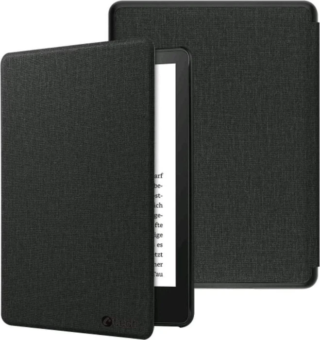 C-Tech Protect Cover für Amazon Kindle Paperwhite (2024)/Colorsoft, Kunstleder, schwarz