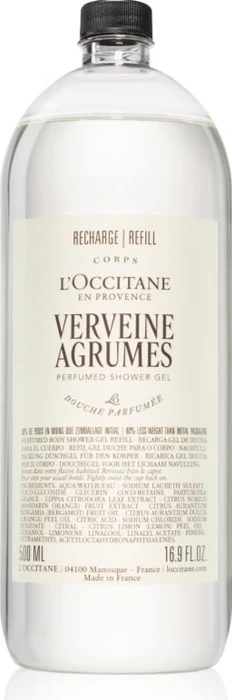 L'Occitane Verveine Shower Gel Refill, 500ml