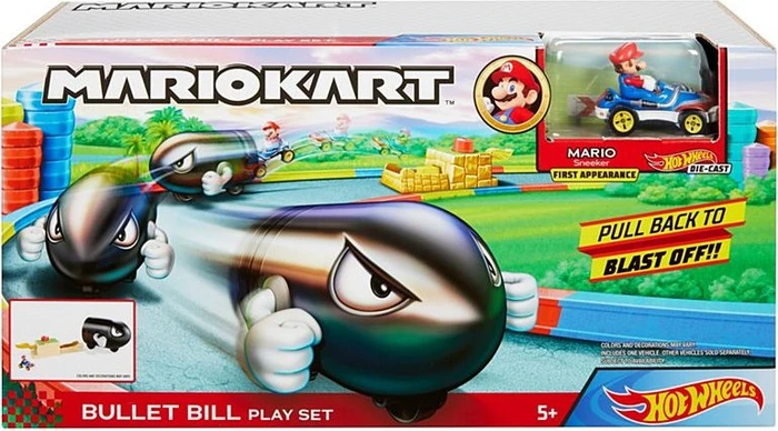 Mattel Hot Wheels Mario Kart Kugelwilli Beschleuniger und 1 Auto