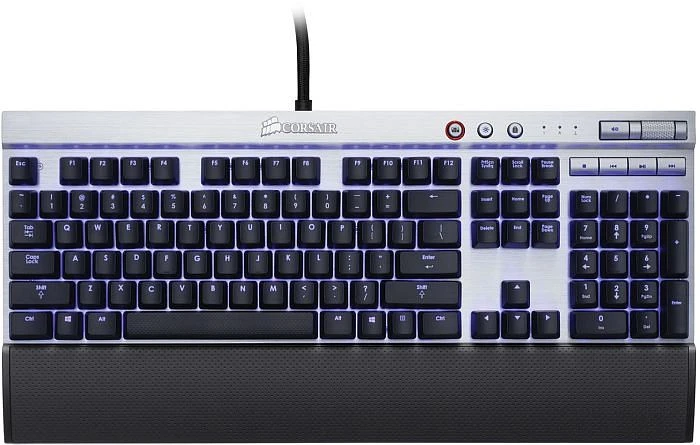 Corsair Vengeance K70 silber, MX Blue, USB, UK