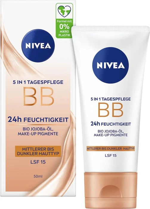 Nivea 5in1 BB getönte Tagescreme für mittlere bis dunklere Hauttypen LSF15, 50ml