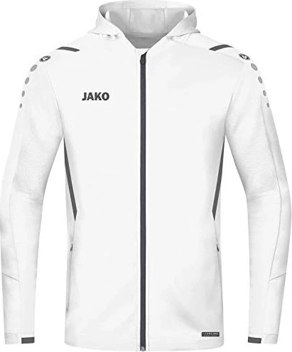 Jako Challenge Kapuzen Trainingsjacke weiß/anthra light